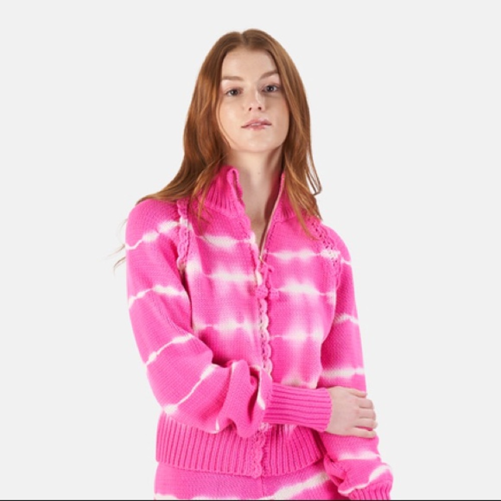 LSF Florrie Zip Up Jacket- Hibiscus Hand Dye - Picture 1 of 4